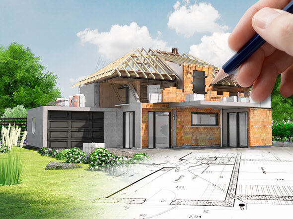 Bauzeichnung für Neubau