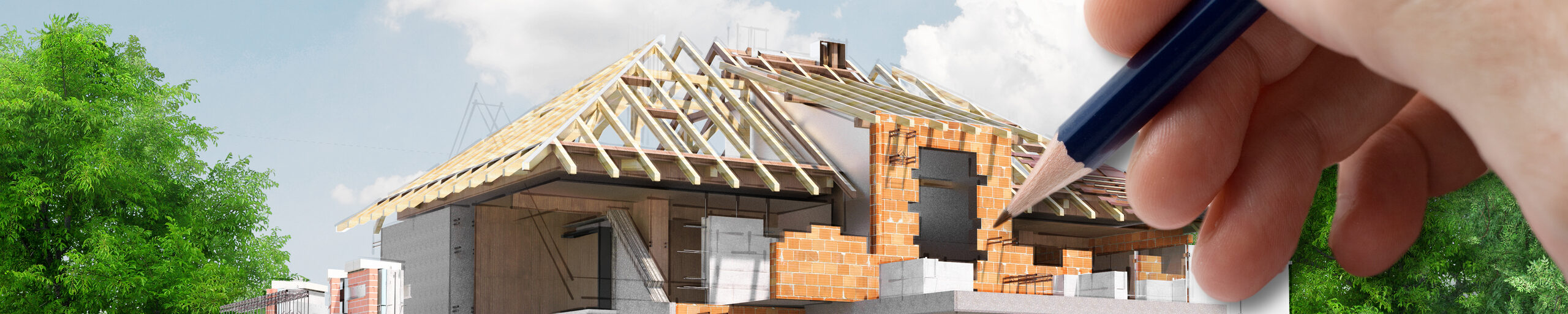 Bauzeichnung für Neubau