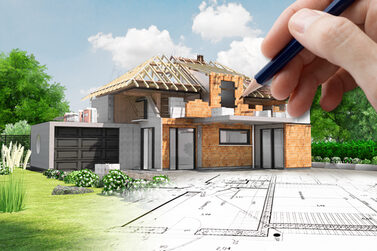 Bauzeichnung für Neubau