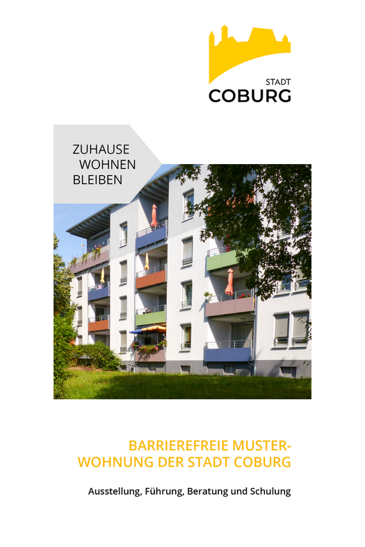 Flyer Barrierefreie Musterwohnung der Stadt Coburg
