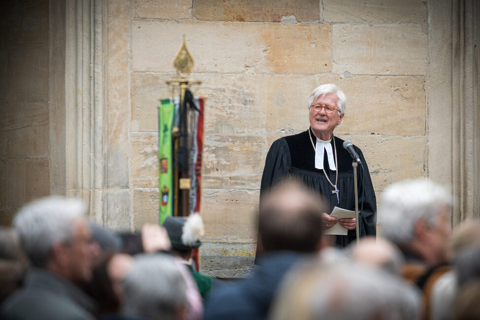 Trauerfeier Prinz Andreas - der ehemalige Pfarrer der Morizkirche Heinrich Bedford-Strohm bei der öffentlichen Andacht