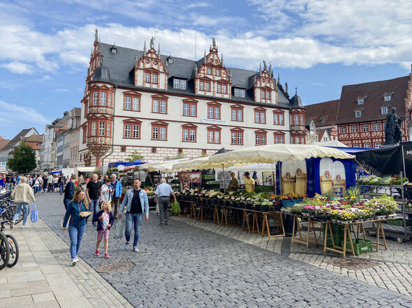 Blick auf den Coburger Markt