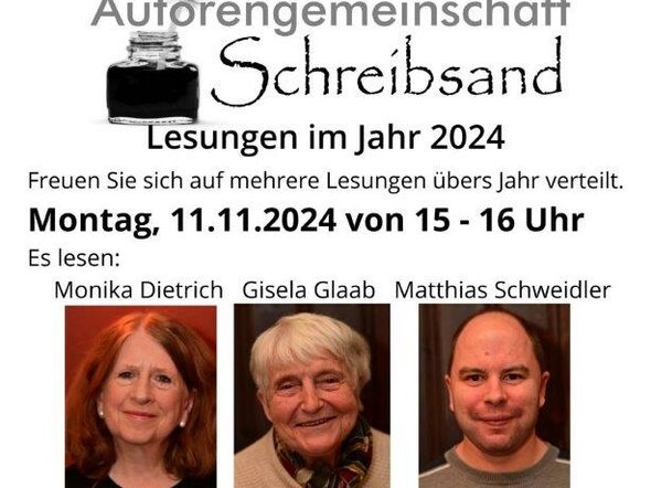 Schreibsand Lesung Nov. 24