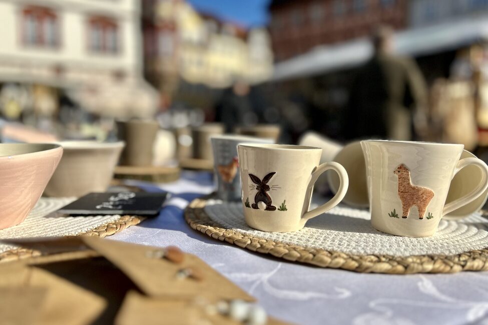 Marktstand auf einem Jahrmarkt