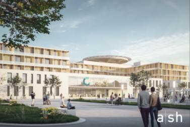 Entwurf für das neue Klinikum Coburg auf dem ehemaligen BGS-Gelände