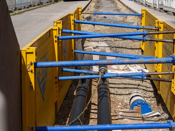 Im Zuge der kommunalen Wärmeplanung wird auch die Fernwärme in der Stadt ausgebaut.