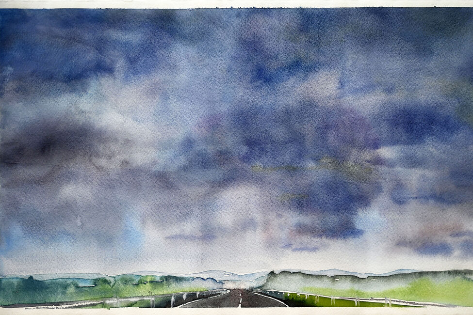 Aquarell "On The Road"