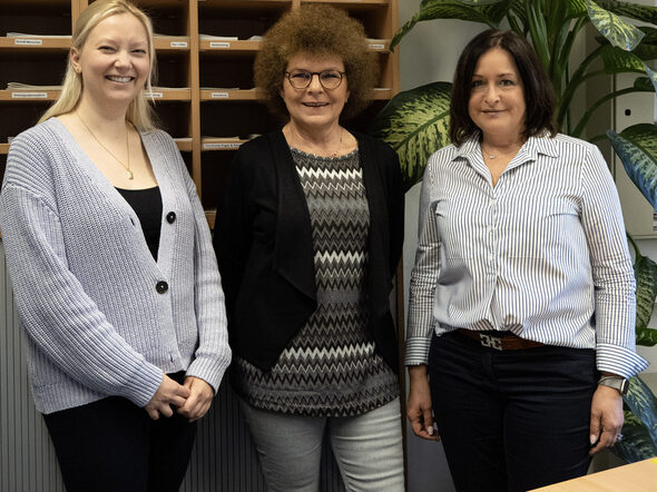 Das Team der Abteilung für Sozialversicherungsangelegenheiten: Sabina Lachner, Cornelia Polzin und Silke Schenk.