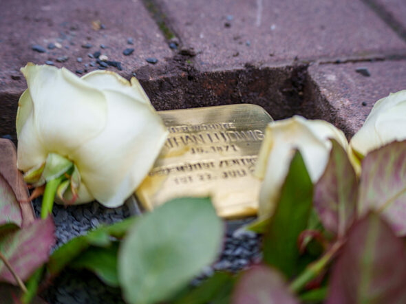 Die Stolpersteine an der Gartenstraße 3 erinnern an Familie Ludwig.