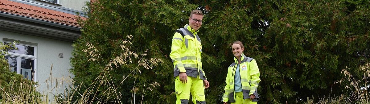 Die Arbeitskleidung im Grünflächenamt stammt aus nachhaltiger Produktion.