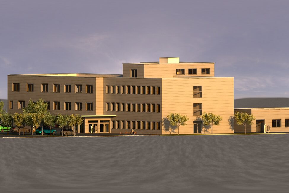 Der Entwurf für den Neubau der GGSD in der Garden-City-Straße 16.