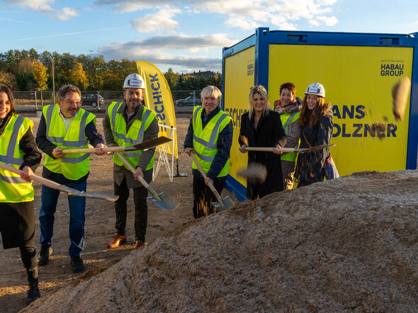 In der Garden-City-Straße entsteht ein Neubau für die GGSD. Spatenstich war im Oktober 2025.