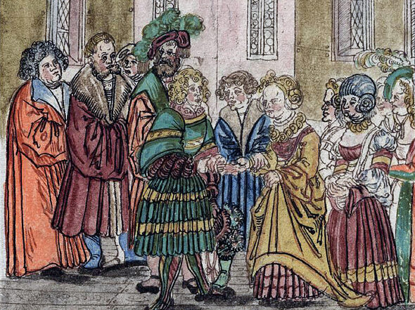 Verlobung Landgraf Friedrichs III. mit Katharina von Henneberg