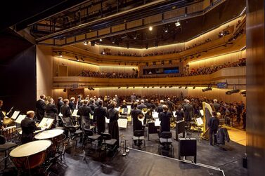 Blick auf die Bühne des Globe