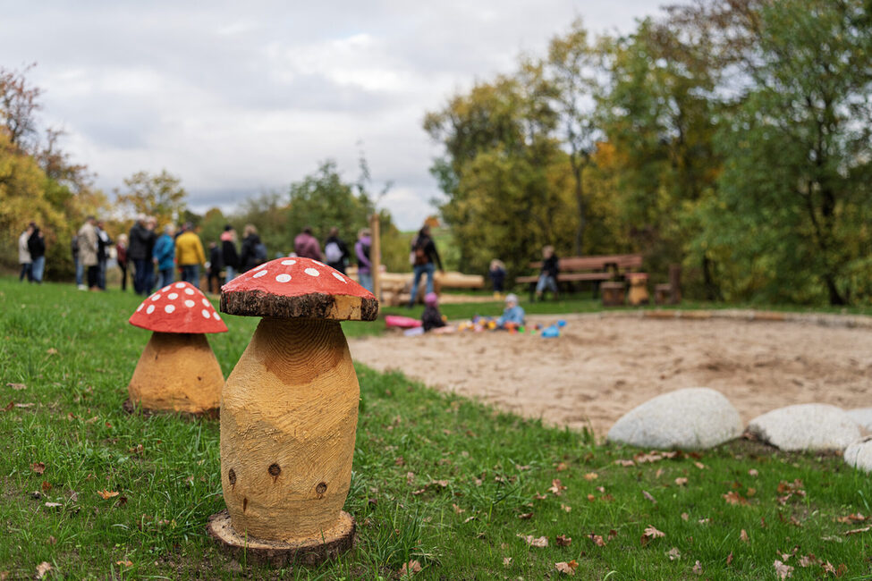 Naturspielplatz Scheuerfeld: Sandkasten