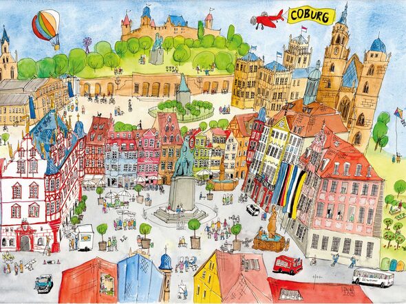 Wimmelbild Innenstadt