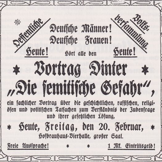 Vortrag Die semitische Gefahr