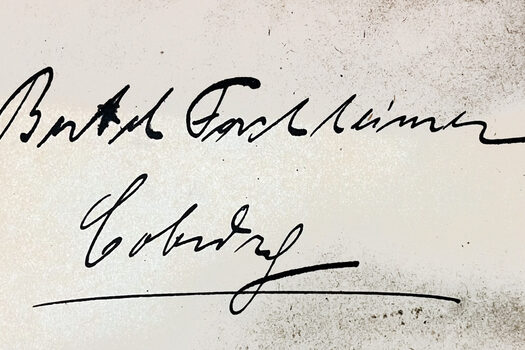 Eigentumssignatur von Bertl Forchheimer