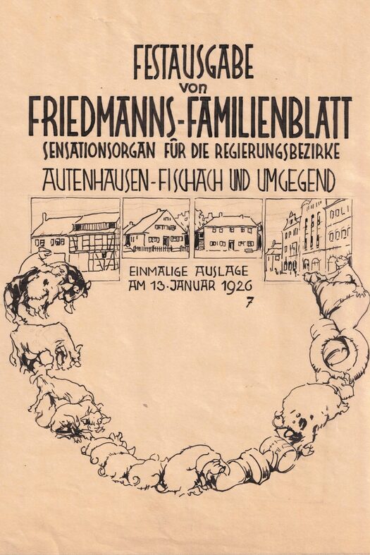 Familienchronik der Friedmanns anlässlich von Abraham Friedmanns Silberhochzeit 1927