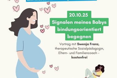 Einladung zur Veranstaltungsreihe "Willkommen Baby" - Veranstaltung am 20.10.25 zum Thema "Signale meines Babys"