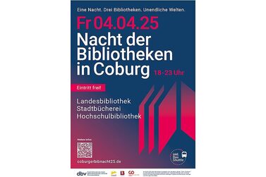 Plakat Nacht der Bibliotheken in Coburg
