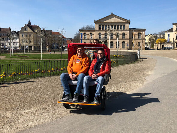 Rikscha auf dem Schlossplatz