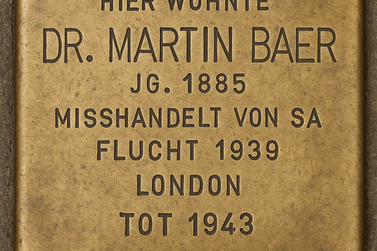 Stolperstein für Dr. Martin Baer