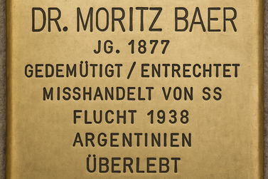 Stolperstein für Dr. Moritz Baer