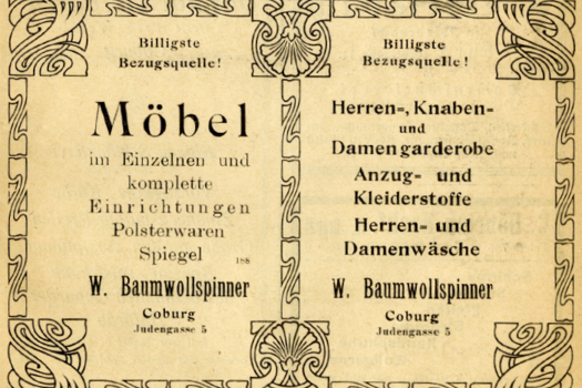 Werbung der Firma Baumwollspinner