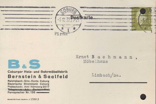 Postkarte mit Firmenlogo