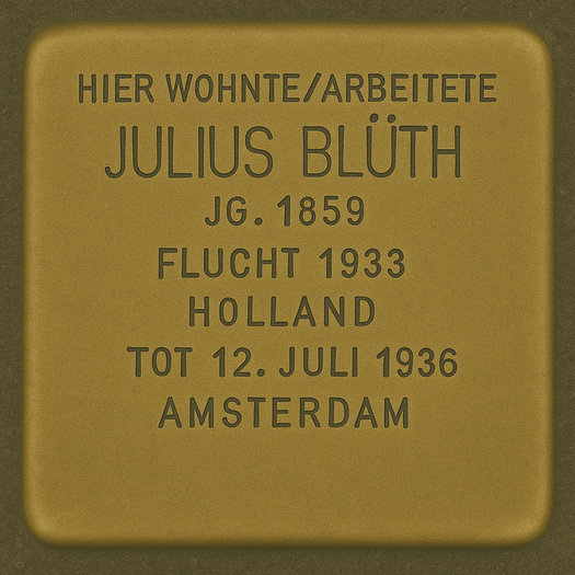 Stolperstein von Julius Blüth