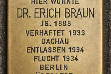Stolperstein von Dr. Erich Braun