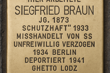 Stolperstein von Siegfried Braun