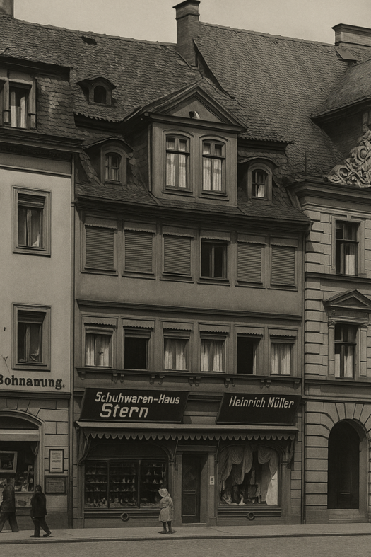 Das Schuhwaren-Haus Stern & Co, Inh. Siegfried Braun, in der Spitalgasse