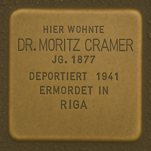 Stolperstein von Dr. Moritz Cramer