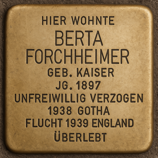 Stolperstein von Berta Forchheimer