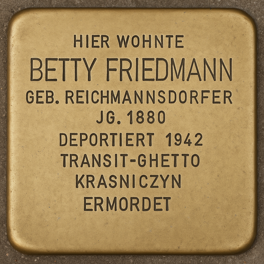Stolperstein von Betty Friedmann