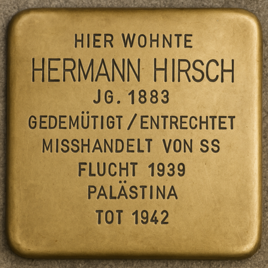 Stolperstein von Hermann Hirsch
