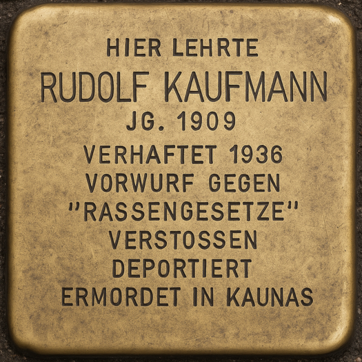 Stolperstein für Rudolf Kaufmann