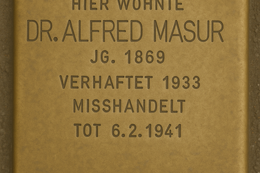 Stolperstein für Dr. Alfred Masur
