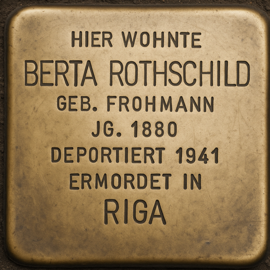 Stolpersteim für Berta Rothschild