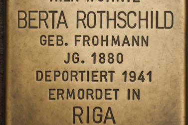 Stolpersteim für Berta Rothschild