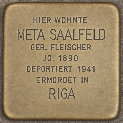 Stolperstein von Meta Saalfeld