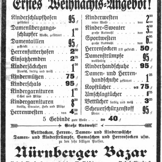 Werbeanzeige der Firma Bissberg